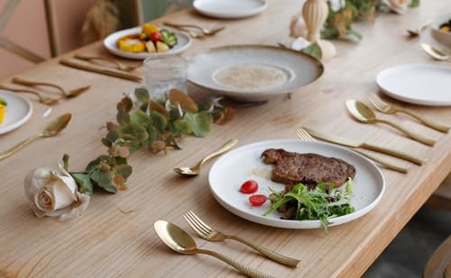 Hand-Forged Hammered Stainless Steel Flatware Set