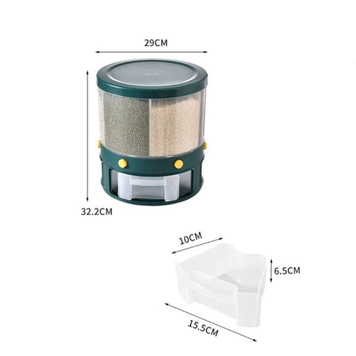 10kg Rotating Kitchen Food Storage Container