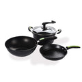 Kitchenware Wheat Stone Non-stick Pan Frying Wok Set Three-piece Household