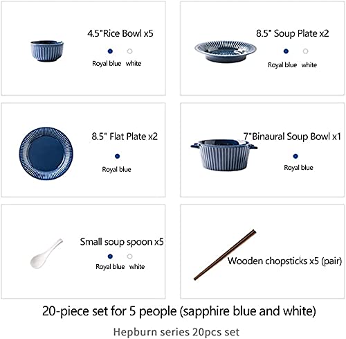 20-Piece Colorful Porcelain Dinnerware Set