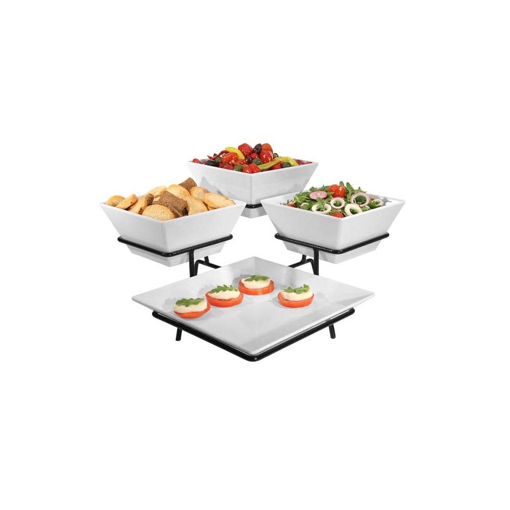 Melamine Platter & Square Bowl Display Set