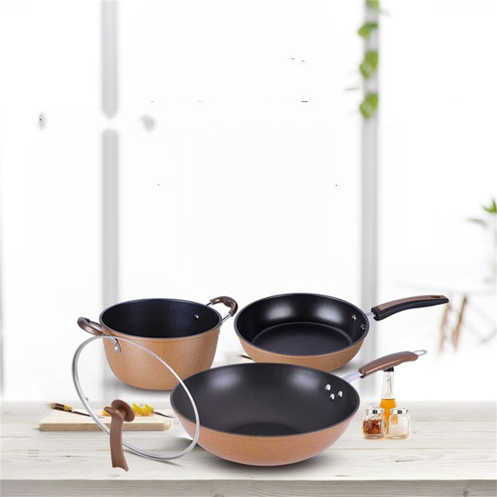 3-Piece Non-Stick Stone Cookware Set