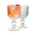 4-Piece Vintage Ripple Wine Goblet Set