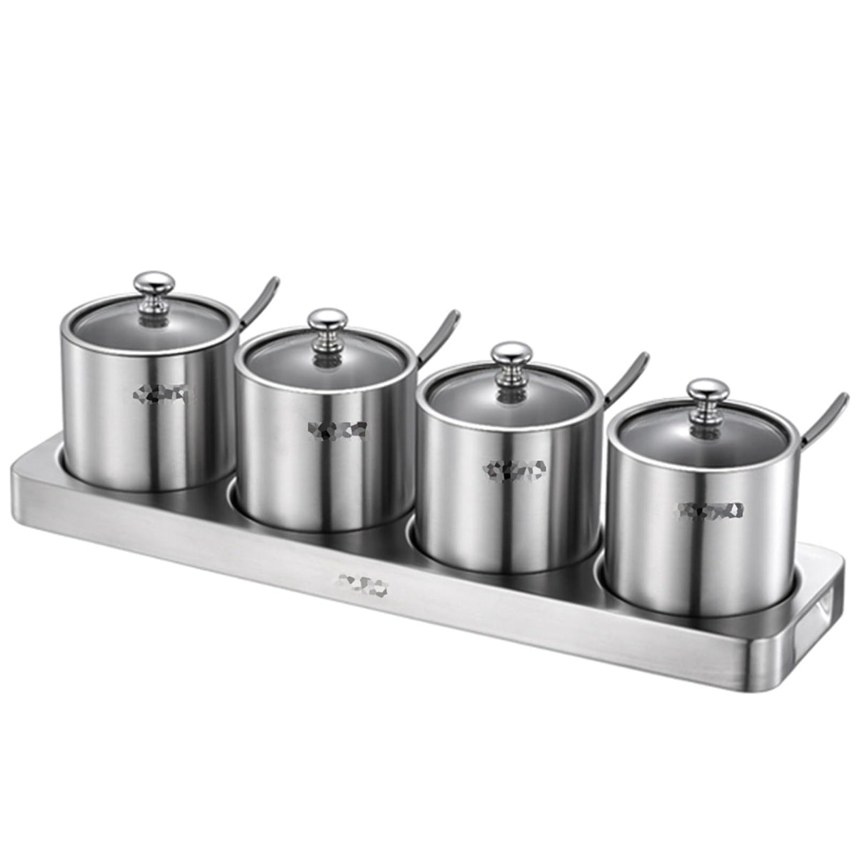3-Piece Stainless Steel Spice Rack Set