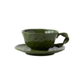 360ml Irregular Ceramic Coffee Cup & Saucer Set