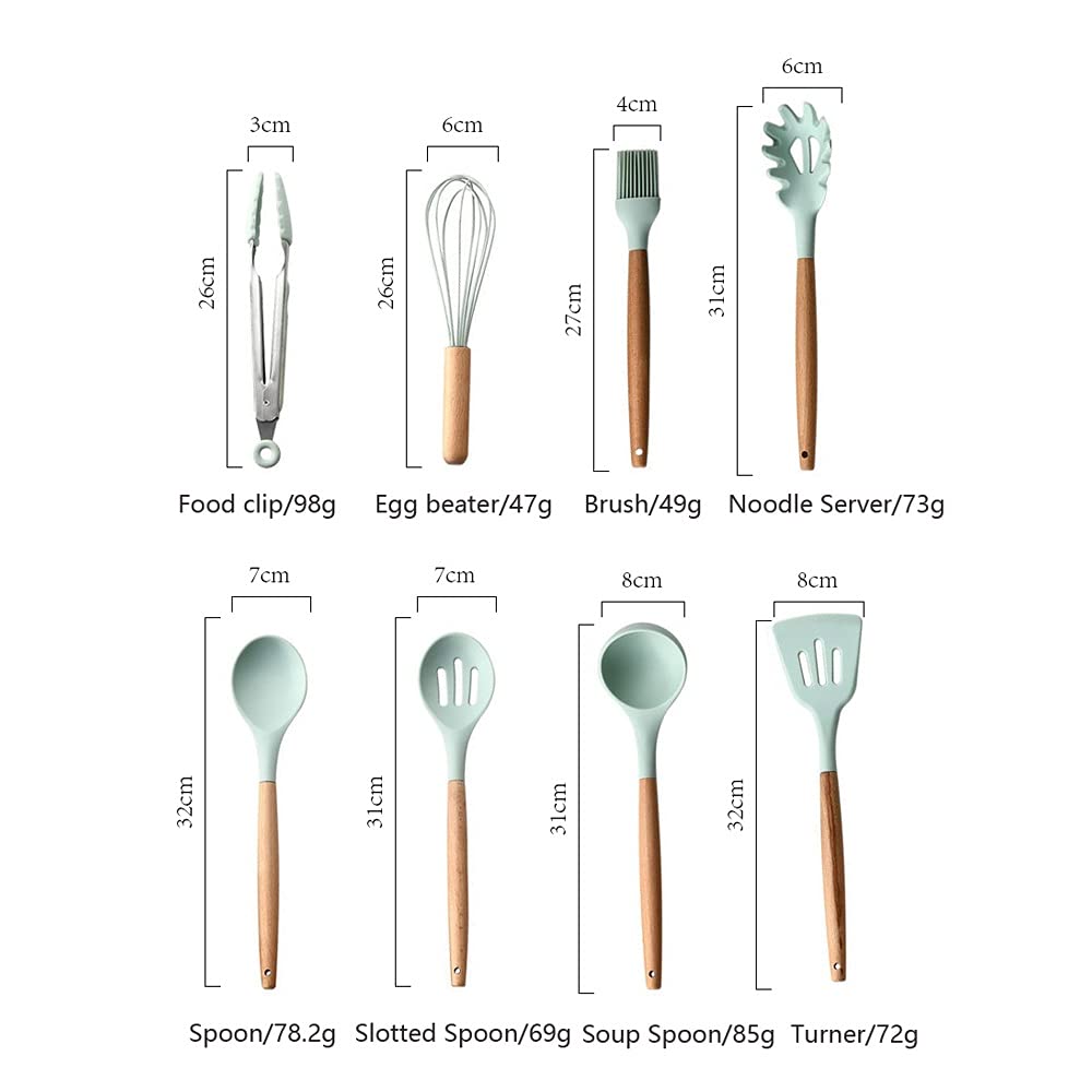 Non-Stick Silicone Cooking Utensil Set with Storage Box