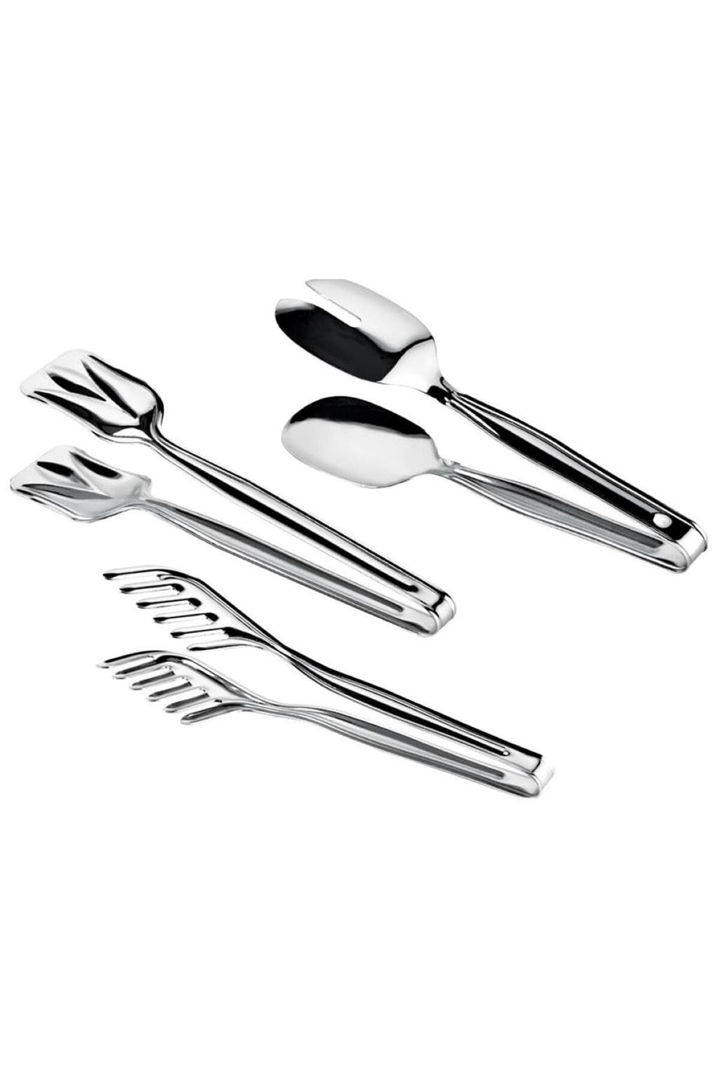 3-Piece 304 Stainless Steel Serving Tongs Set