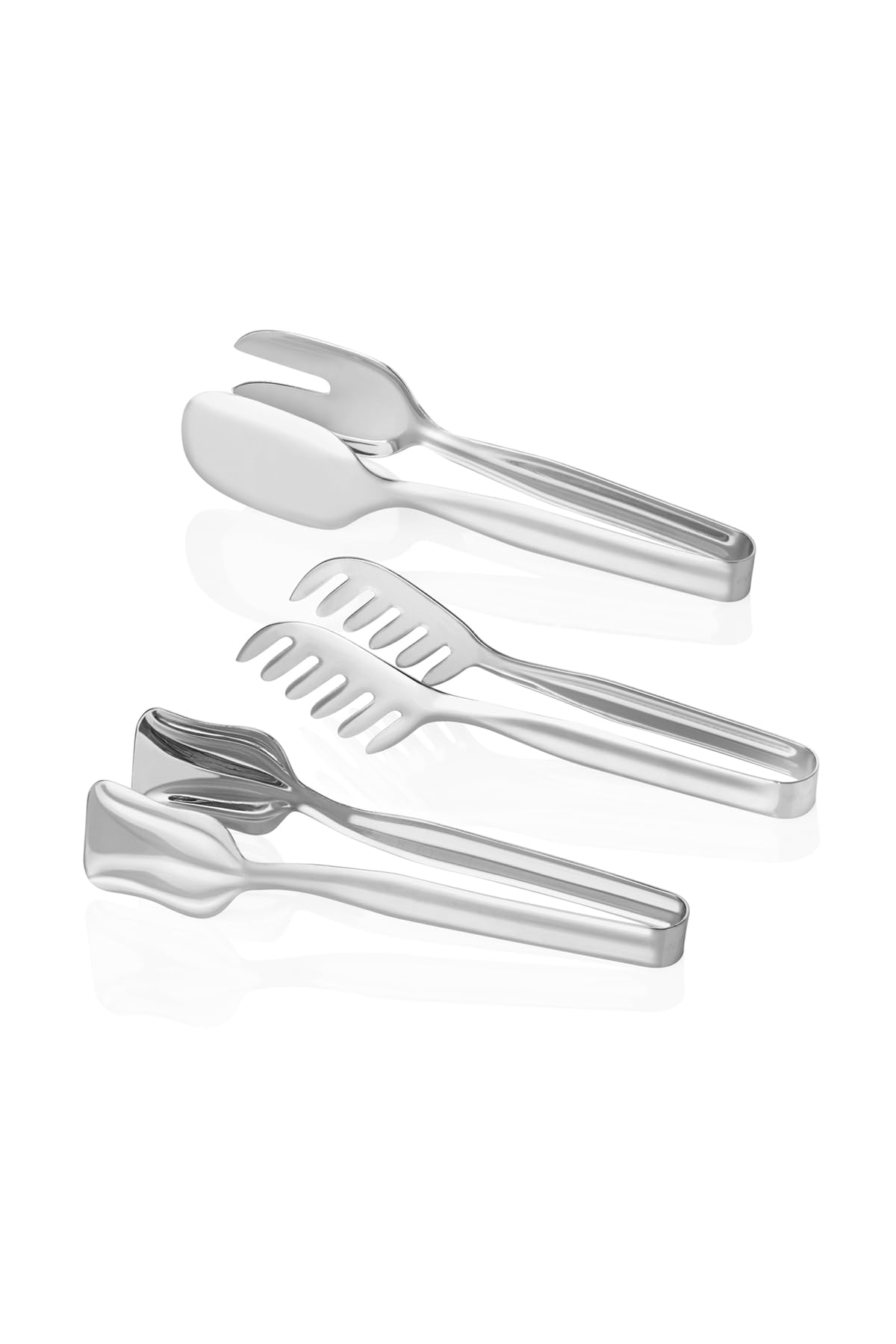 3-Piece Stainless Steel Serving Tongs Set