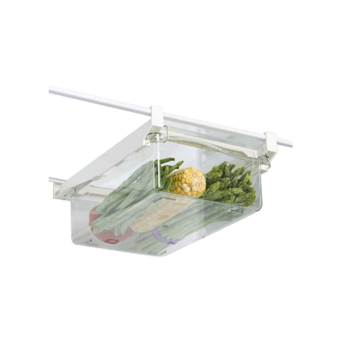 Transparent Slide-Out Refrigerator Storage Drawer
