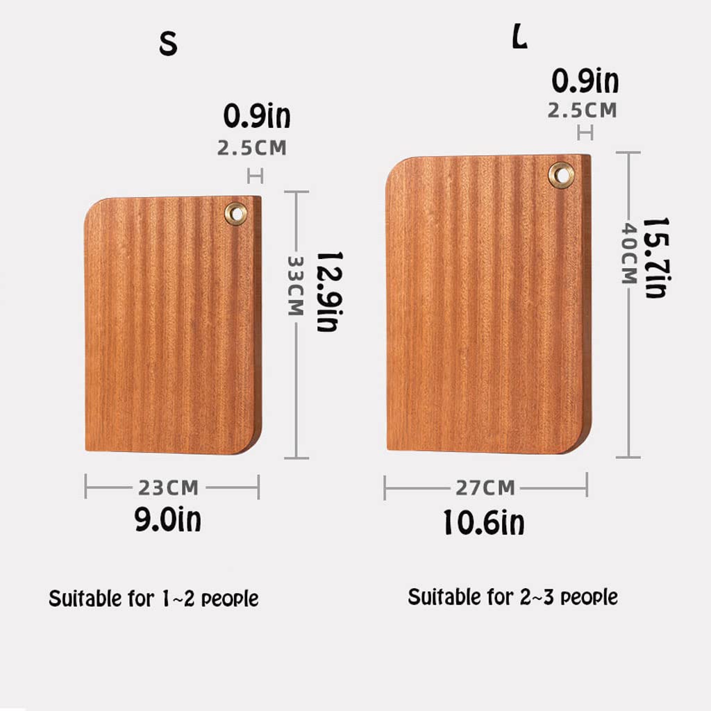 Thickened Double-Sided Wooden Cutting Board with Handles