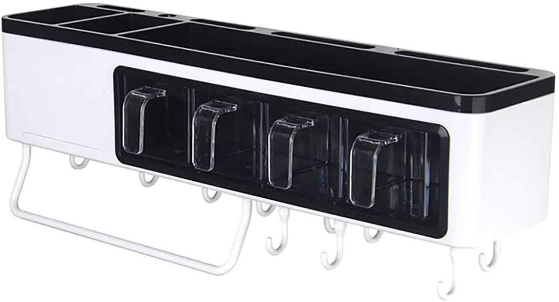 Wall-Mounted 4-Jar Spice Organizer Rack