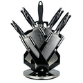 Damascus Kitchen Knife Set, 7 Piece Chef Knives Rotating Block for Cooking