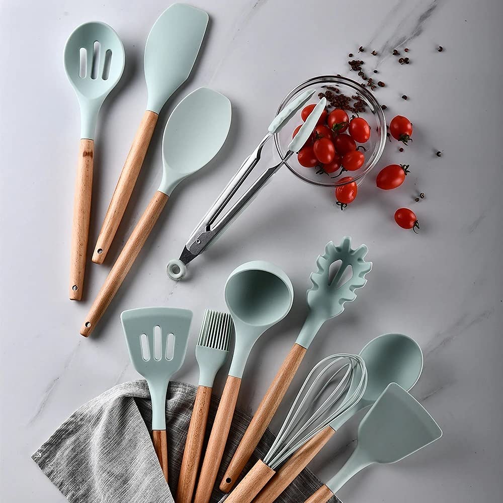 Non-Stick Silicone Cooking Utensil Set with Storage Box