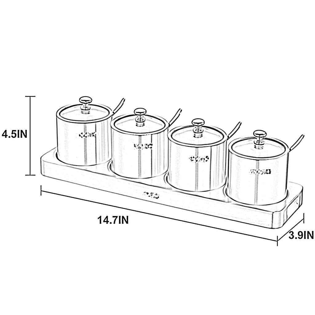 3-Piece Stainless Steel Spice Rack Set