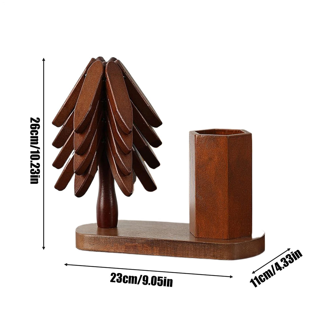 Christmas Tree Trivet Insulation with Cutlery Holder
