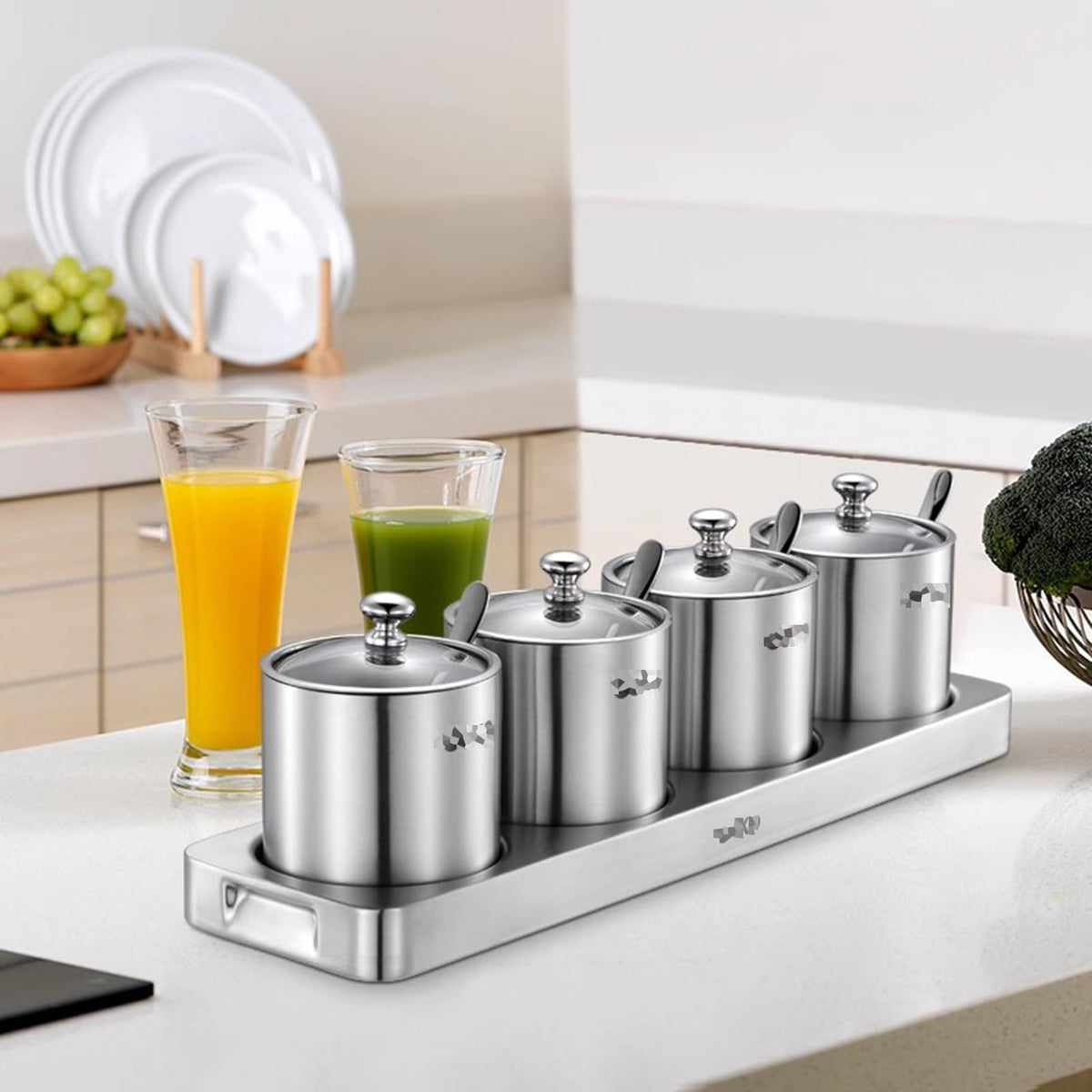 3-Piece Stainless Steel Spice Rack Set