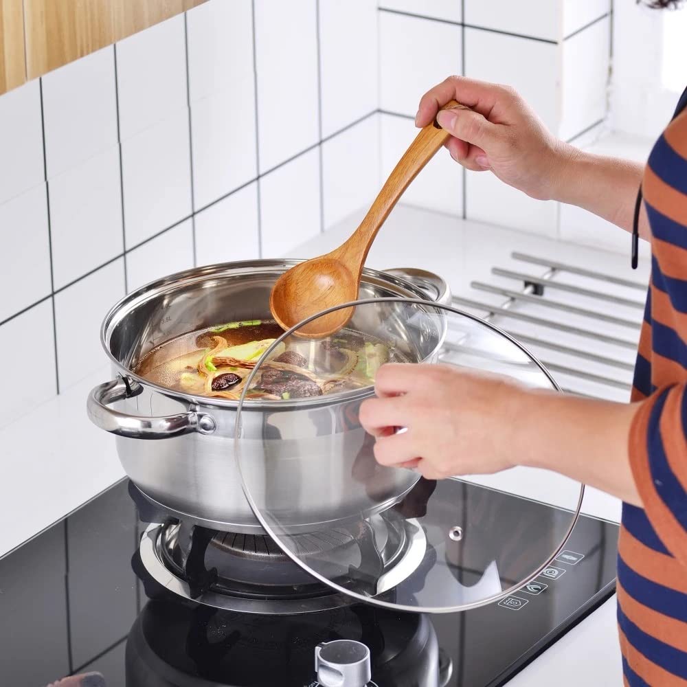 7-Piece Stainless Steel Cookware Set with Glass Lids