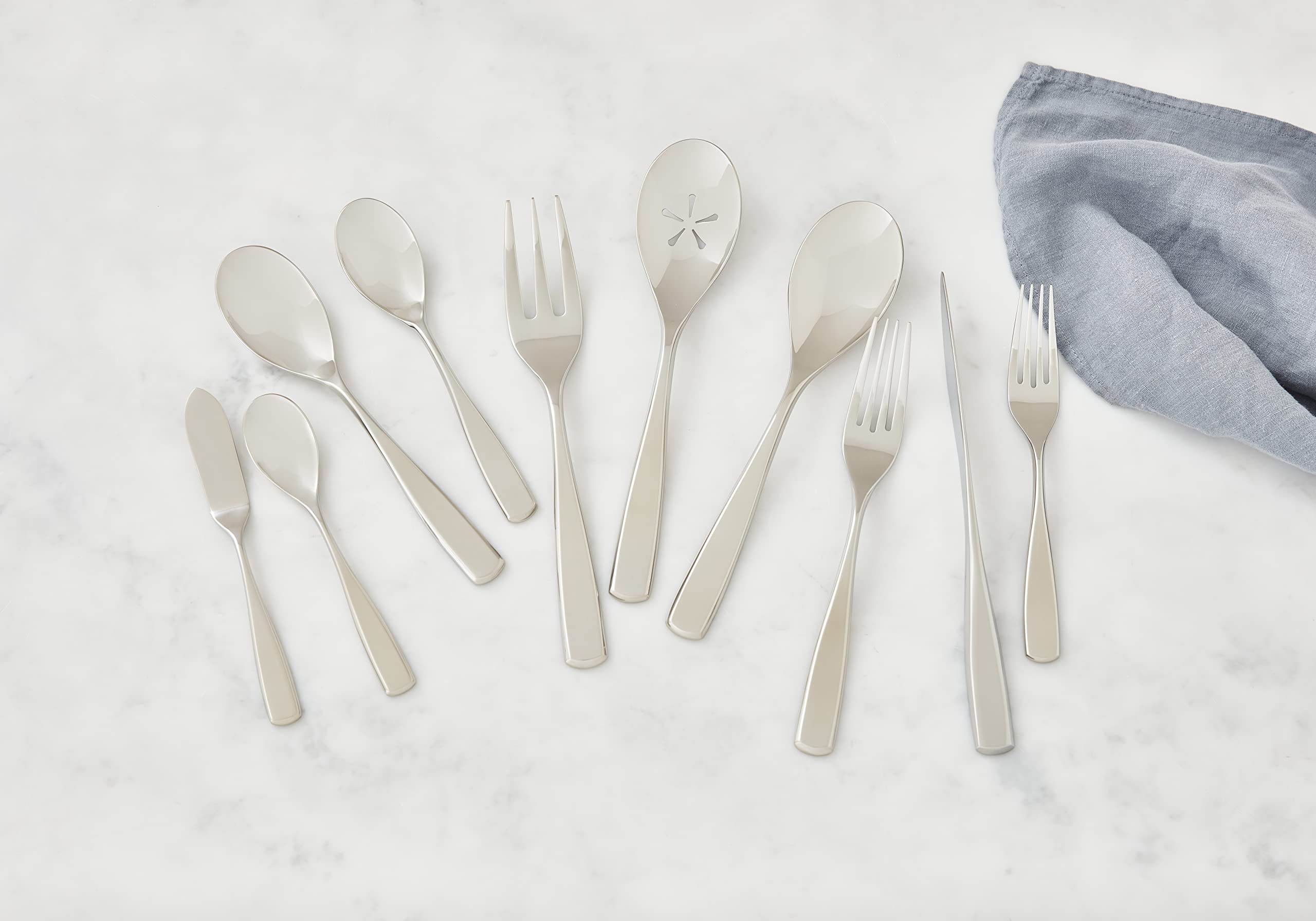 45-Piece Stainless Steel Flatware Set for 8