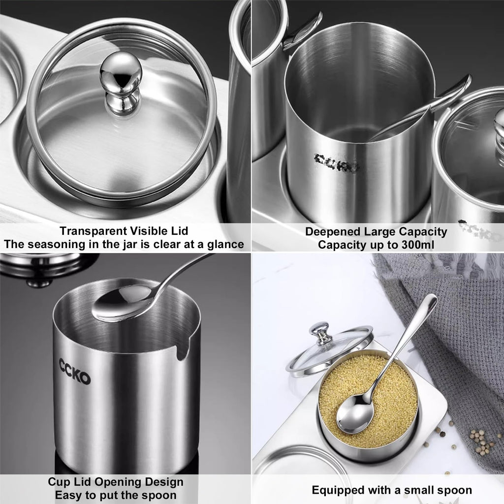 3-Piece Stainless Steel Spice Rack Set