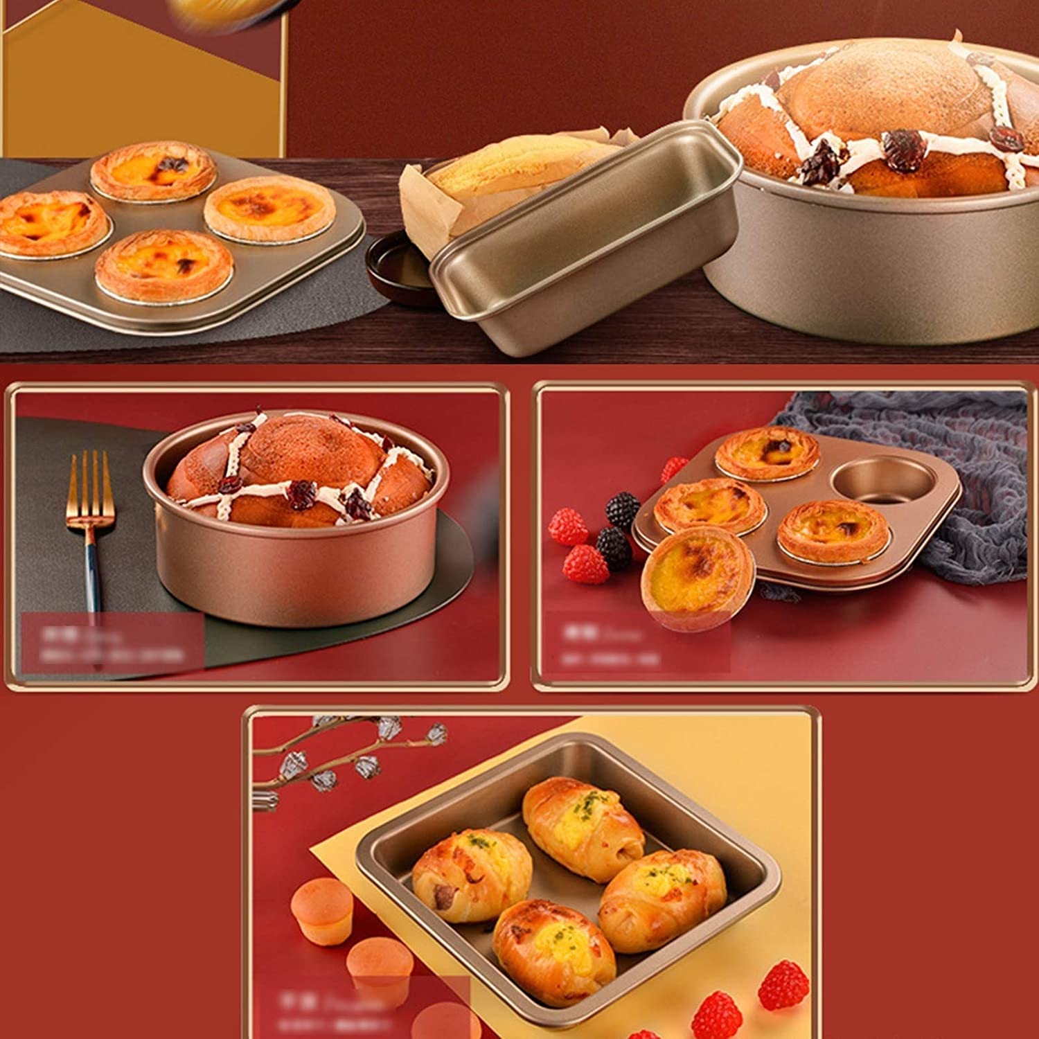 Non-Stick Bakeware & Cake Pan Set