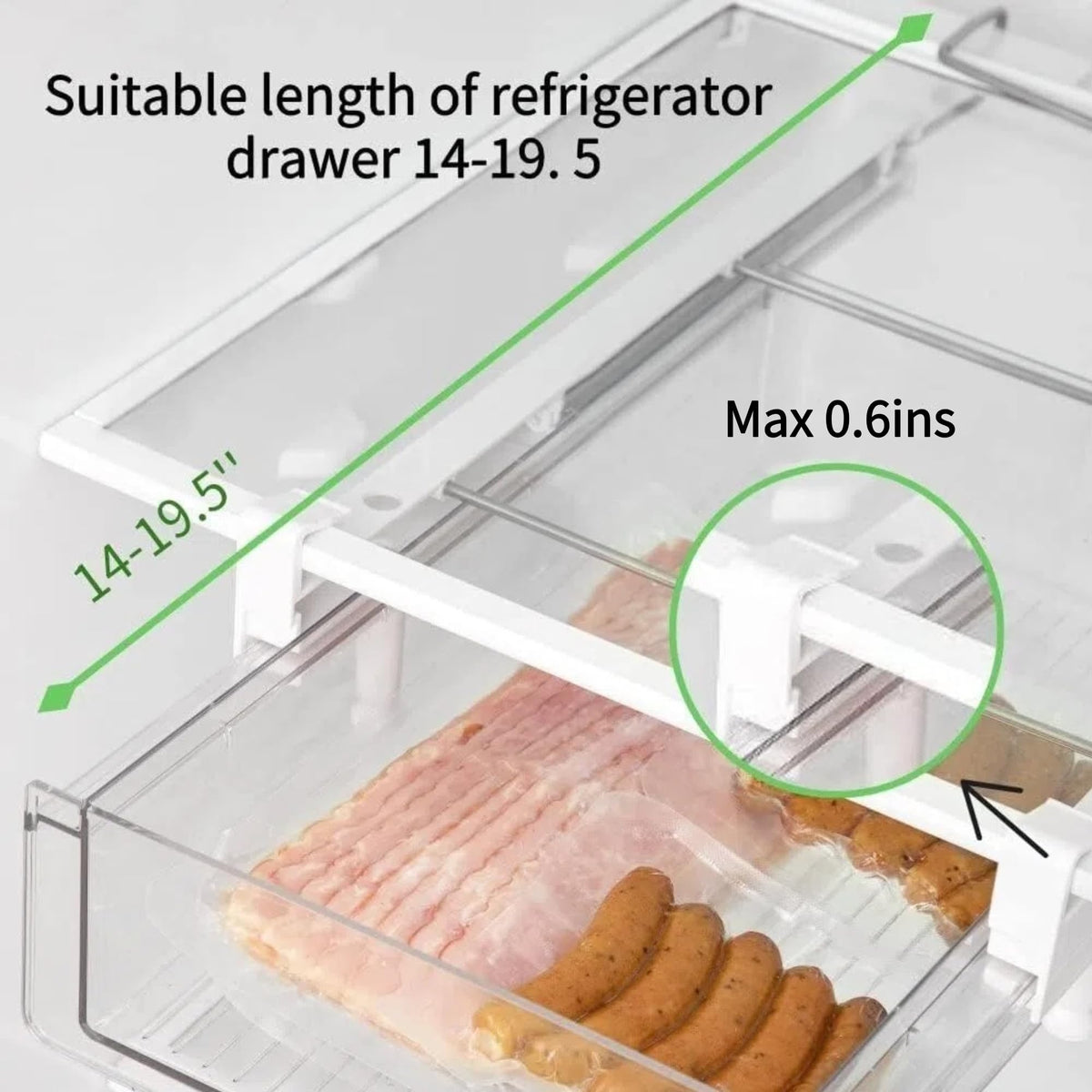Sliding Wall Cabinet Organizer for Above Refrigerator or Oven