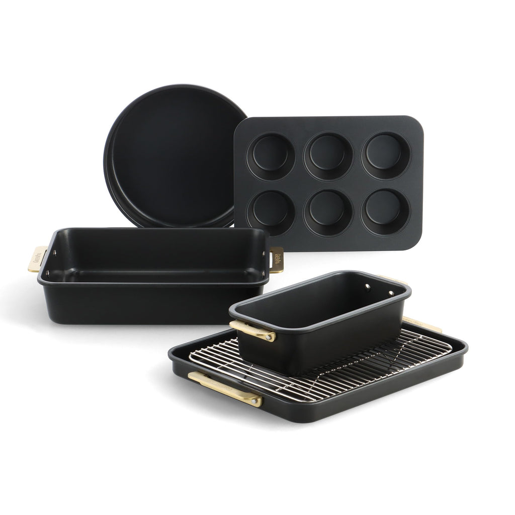 GP-PADRES CC010217-001 WSilPol Black AluSteel WBlack Cer, 6 Pieces Set