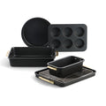 GP-PADRES CC010217-001 WSilPol Black AluSteel WBlack Cer, 6 Pieces Set