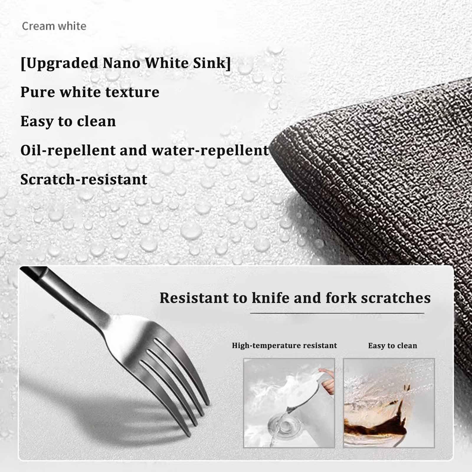 304 Stainless Steel White Waterfall Kitchen Sink Set