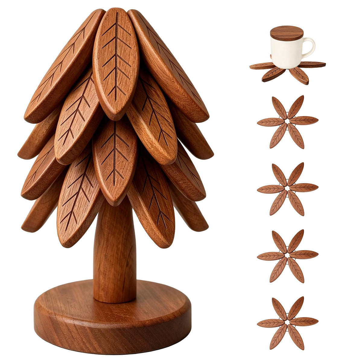 Natural Wooden Trivets for Hot Dishes