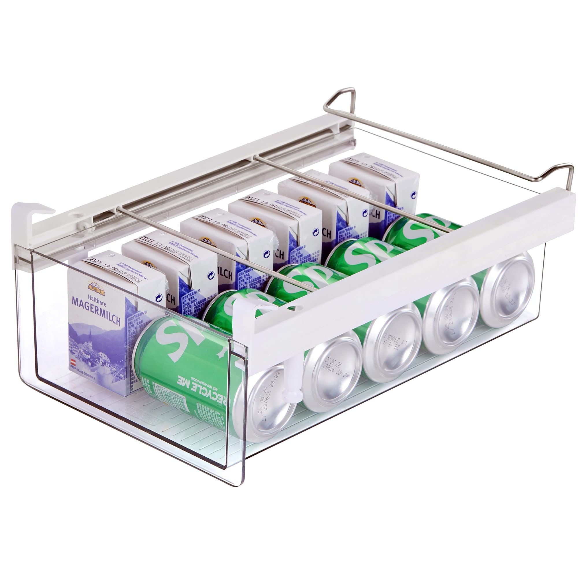Adjustable Pull-Out Refrigerator Storage Drawer