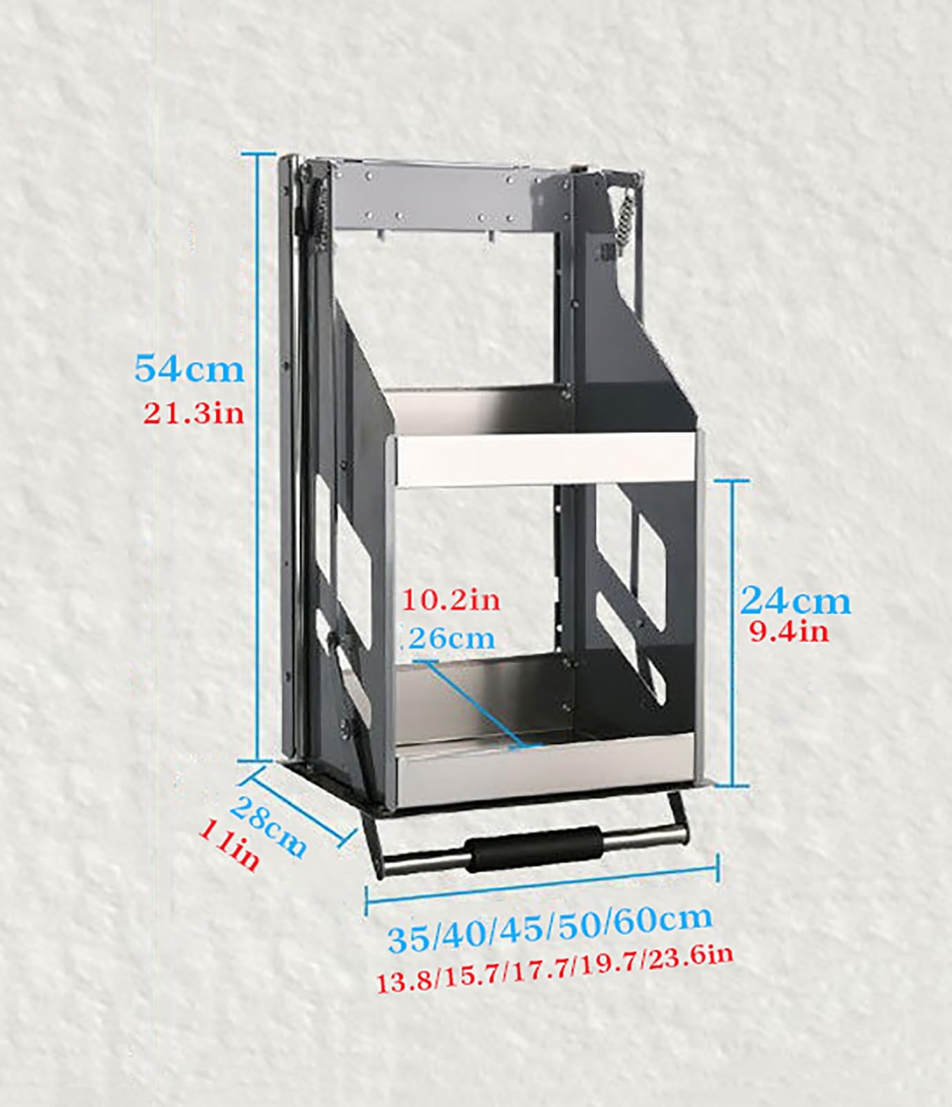 2-Tier Pull-Down Cabinet Organizer Rack