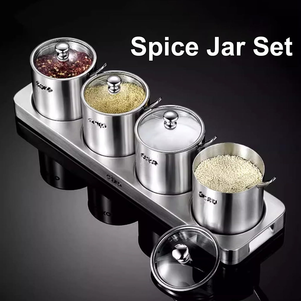 3-Piece Stainless Steel Spice Rack Set