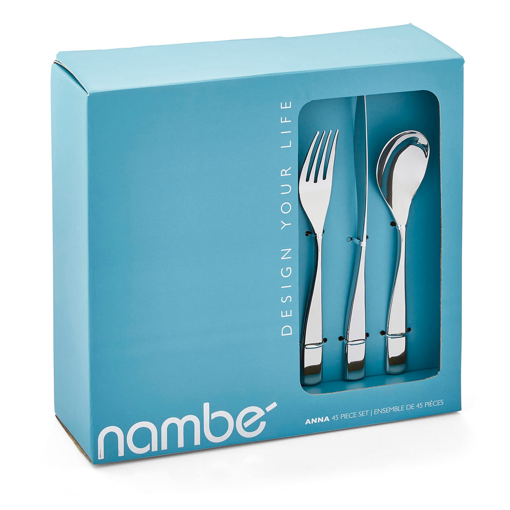 45-Piece Stainless Steel Flatware Set for 8
