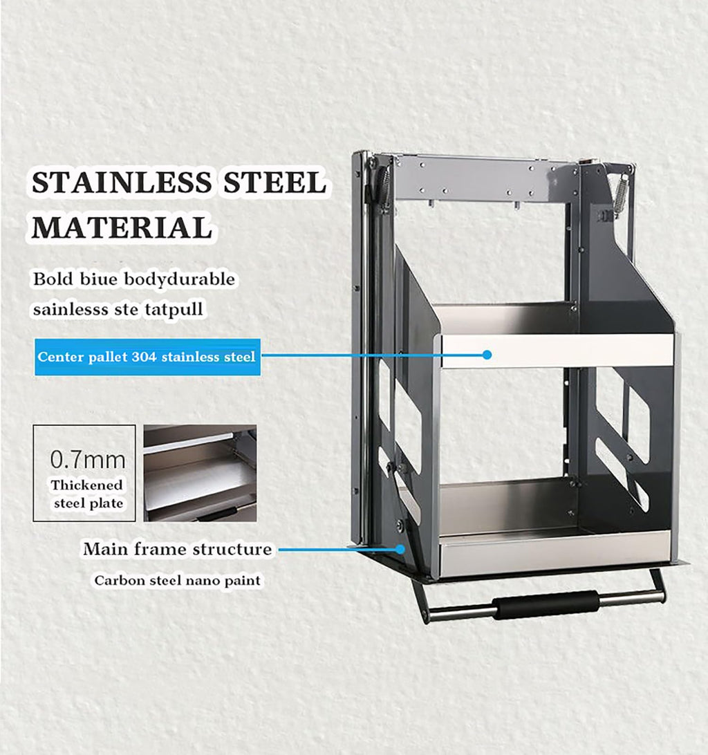 2-Tier Pull-Down Cabinet Organizer Rack